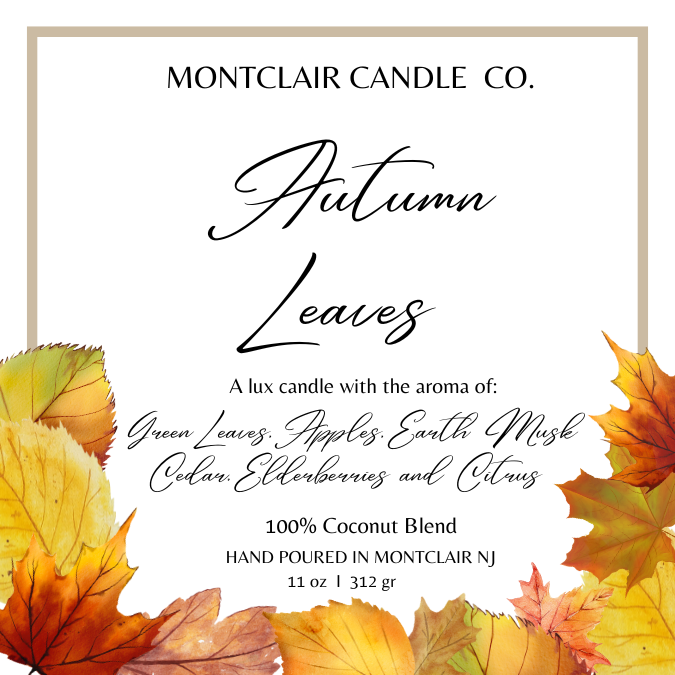 "Fall Leaves" Luxe Olive Coconut Wax Candle | 11 Oz