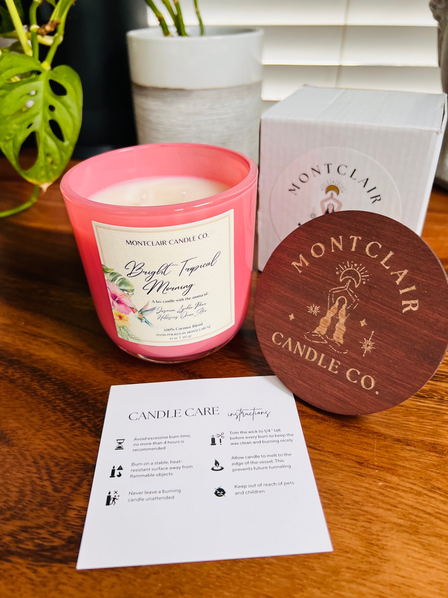 "Bright Tropical Morning" Luxe Aromatherapy Candle | Olive Wax Blend | Summer Limited Edition| 11 oz