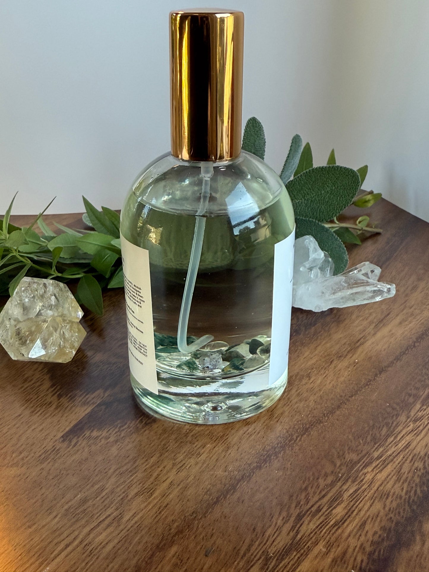 "Calm and Clear" Crystal Infused Room Spray | Focus & Mental Clarity Reiki Room Spray | 100 ML