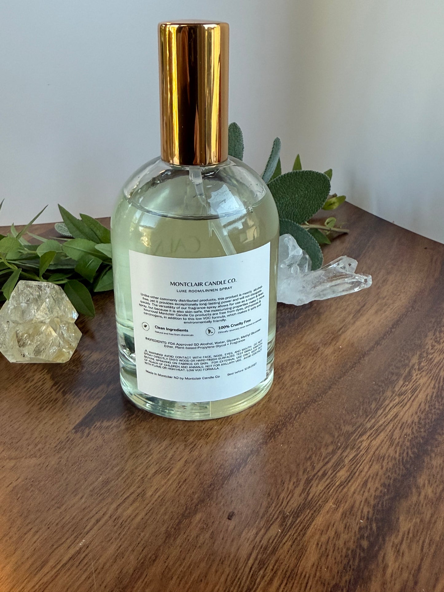 "Calm and Clear" Crystal Infused Room Spray | Focus & Mental Clarity Reiki Room Spray | 100 ML
