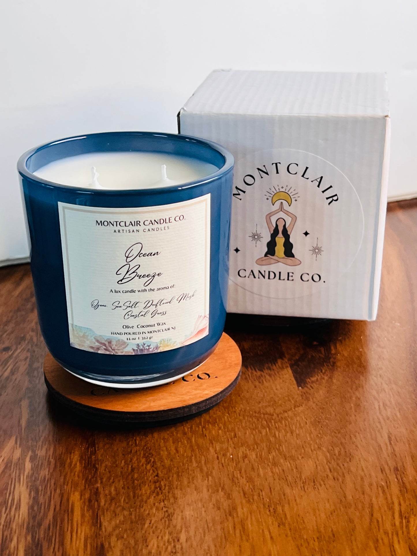 "Ocean Breeze" Luxe Aromatherapy Candle | Olive Wax Blend | Summer Limited Edition | 11 oz