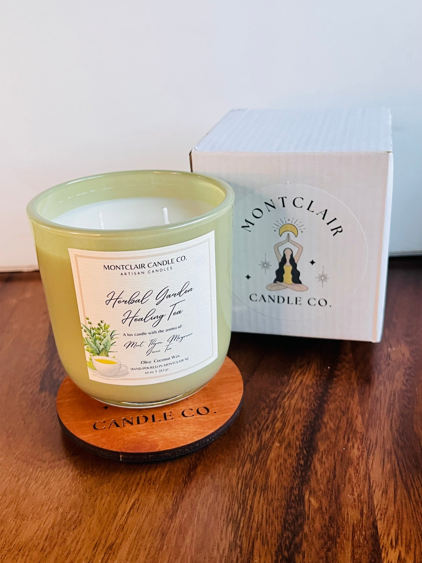 "Garden Healing Tea" Luxe Aromatherapy Candle | Olive Wax Blend | 11 oz
