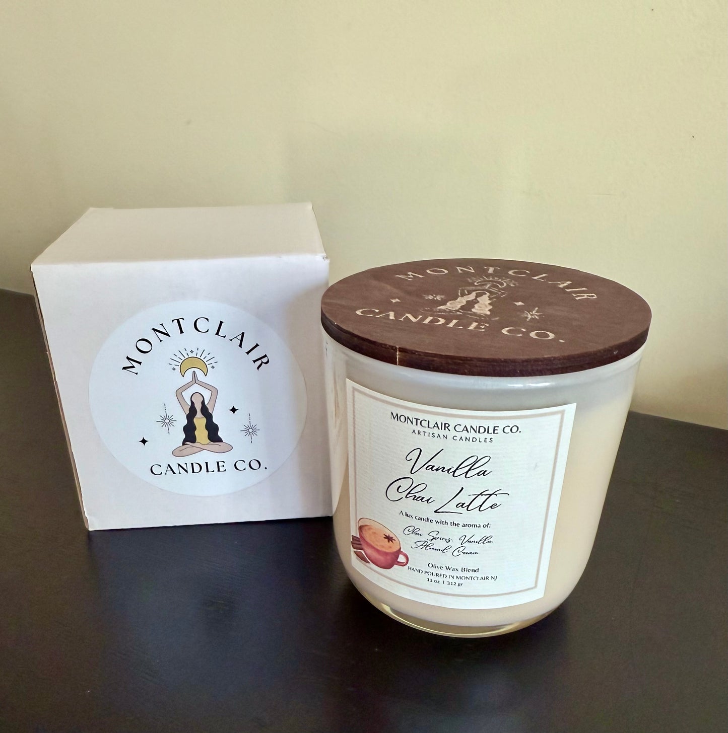 "Vanilla Chai Latte" Luxe Olive Coconut Wax Candle | 11 oz