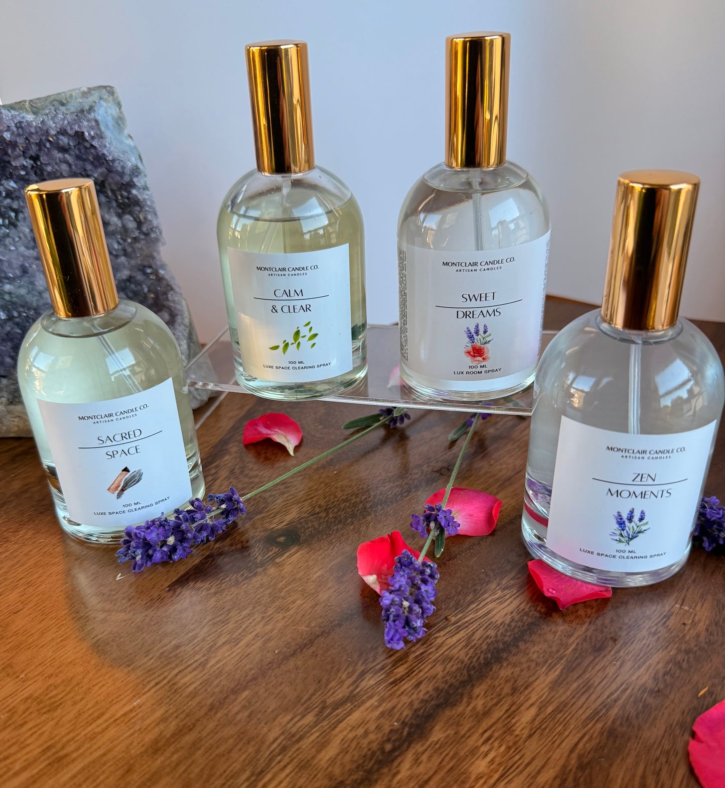 "Sweet Dreams" Rose Lavender Spray | Reiki Pillow Spray with Pink Quartz| 100 ML