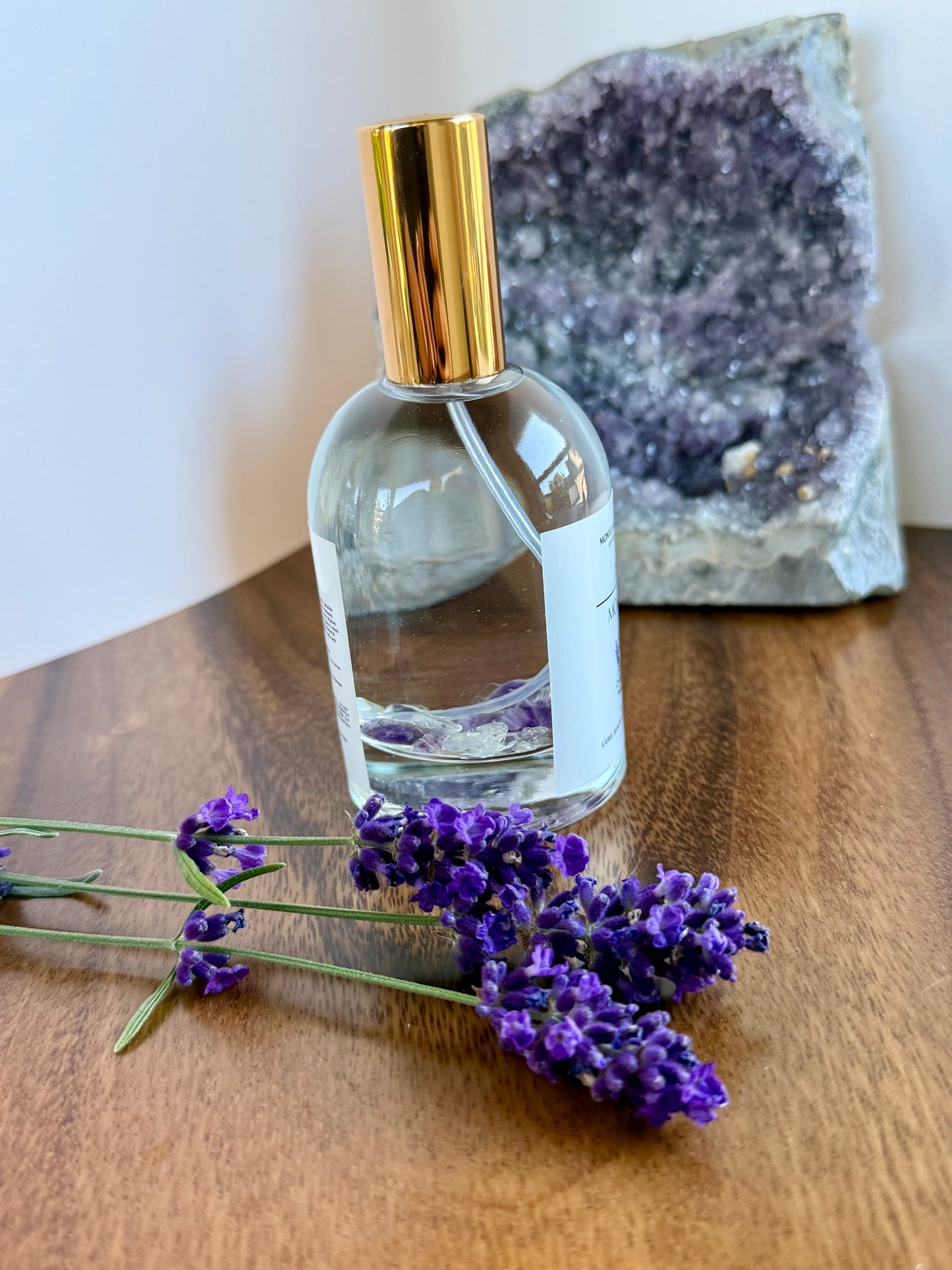 "Zen Moments" Crystal Infused Room Spray | Reiki Pillow Spray with Amethyst | 100 ML