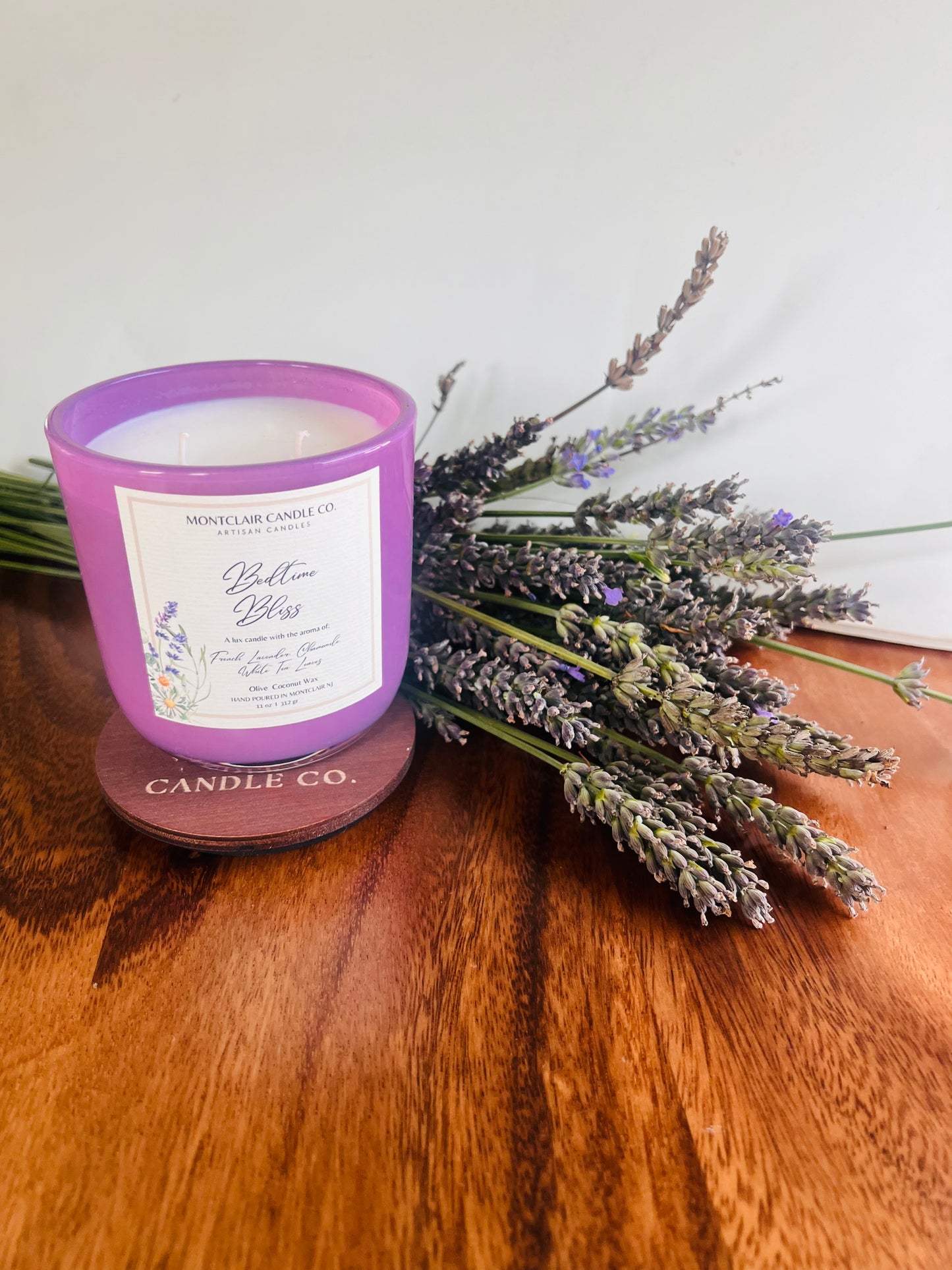 Lavender "Bedtime Bliss" Luxe Aromatherapy Candle | Olive Wax Blend | 11oz