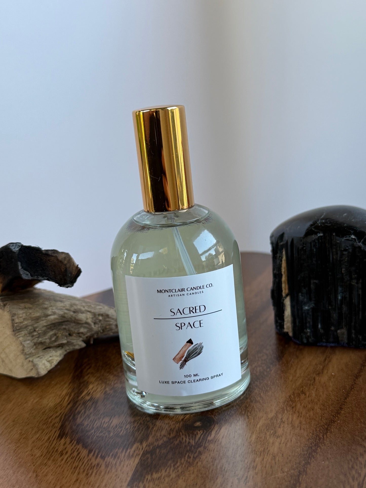 "Sacred Space" Palo Santo & Blue Sage Crystal Infused Spray | Reiki Room Spray for Energy Cleansing | 100 ML