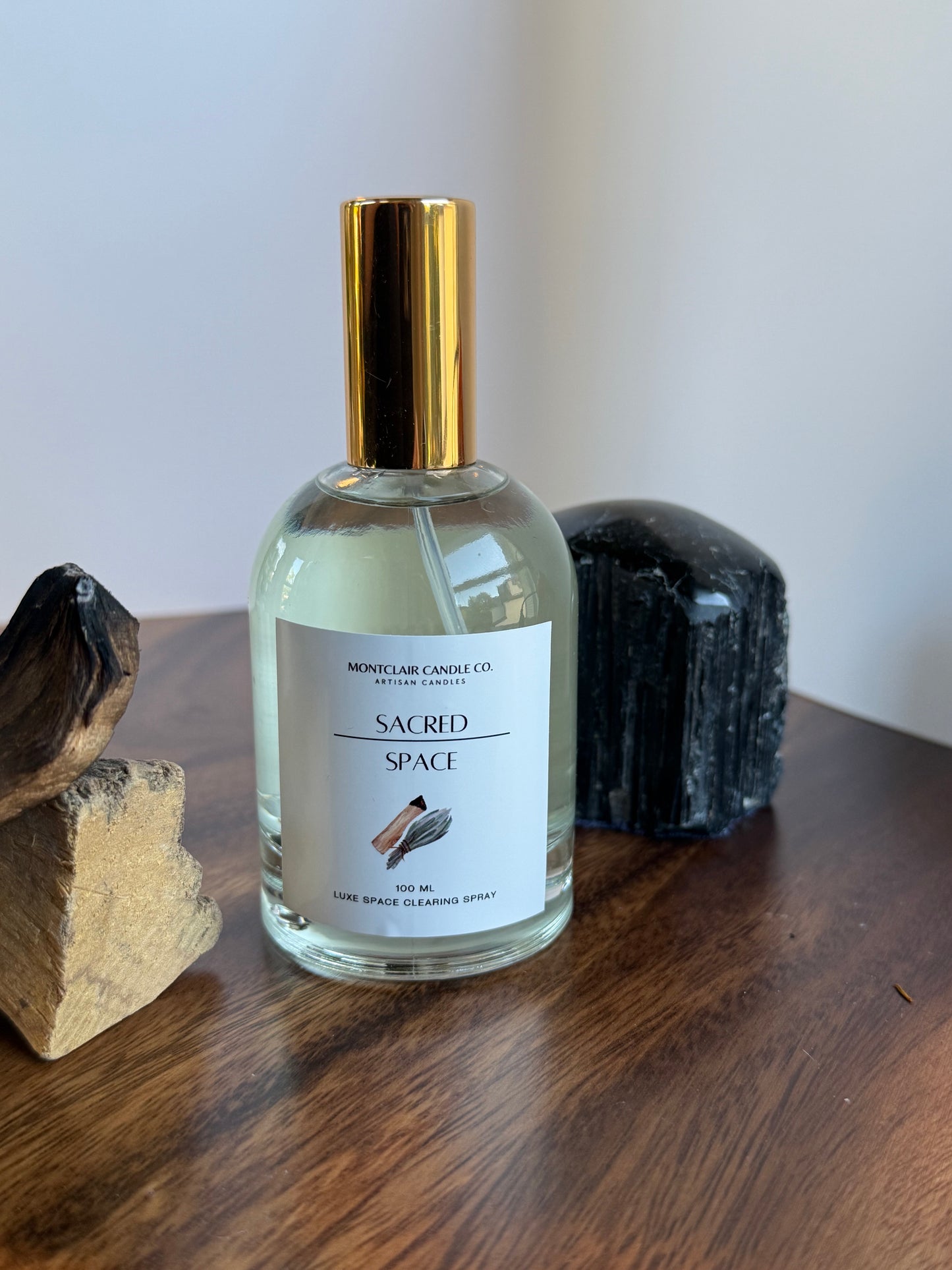 "Sacred Space" Palo Santo & Blue Sage Crystal Infused Spray | Reiki Room Spray for Energy Cleansing | 100 ML