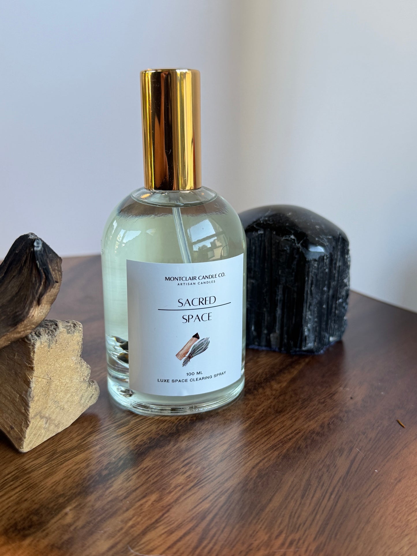 "Sacred Space" Palo Santo & Blue Sage Crystal Infused Spray | Reiki Room Spray for Energy Cleansing | 100 ML