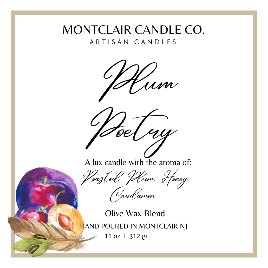"Plum Poetry" Luxe Olive Coconut Wax Candle | 11 Oz