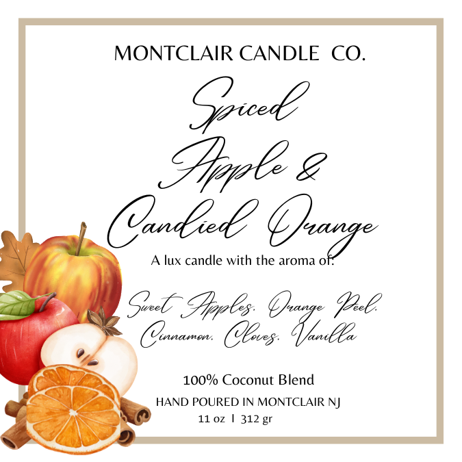 "Spiced Cider Apple Orange" Luxe Olive Coconut Wax Candle | 11 oz
