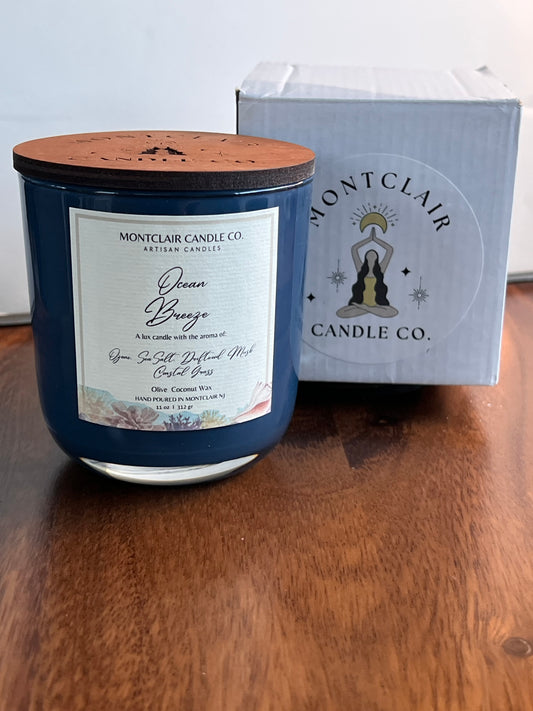 "Ocean Breeze" Luxe Aromatherapy Candle | Olive Wax Blend |  Summer Limited Edition |  11 oz