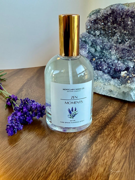 "Zen Moments" Crystal Infused Room Spray | Reiki Pillow Spray with Amethyst |  100 ML