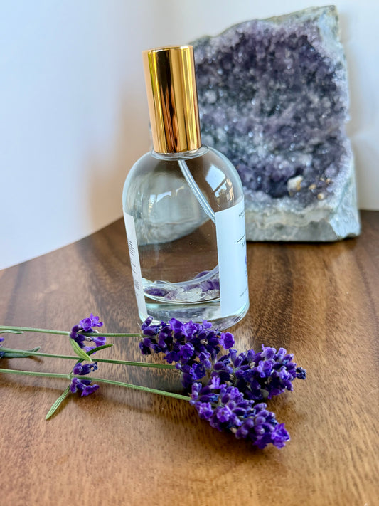 "Zen Moments" Crystal Infused Room Spray | Reiki Pillow Spray with Amethyst |  100 ML
