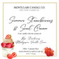"Strawberries Whipped Cream" Scented Luxe Aromatherapy Candle | Olive Wax Blend  | Summer Limited Edition Candle | 11 oz