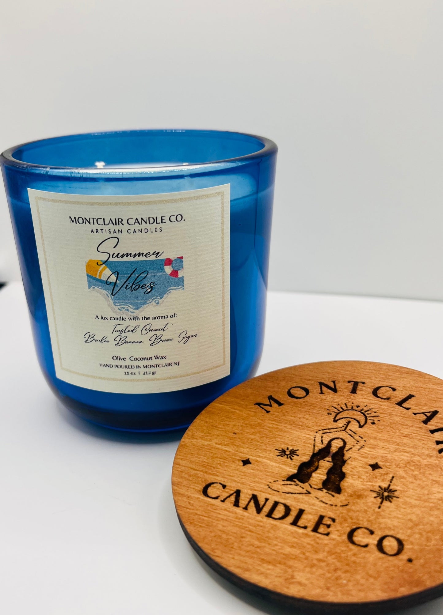 "Summer Vibes" Scented  Luxe Aromatherapy Candle | Olive Wax Blend | Summer Limited Edition Candle | 11 oz