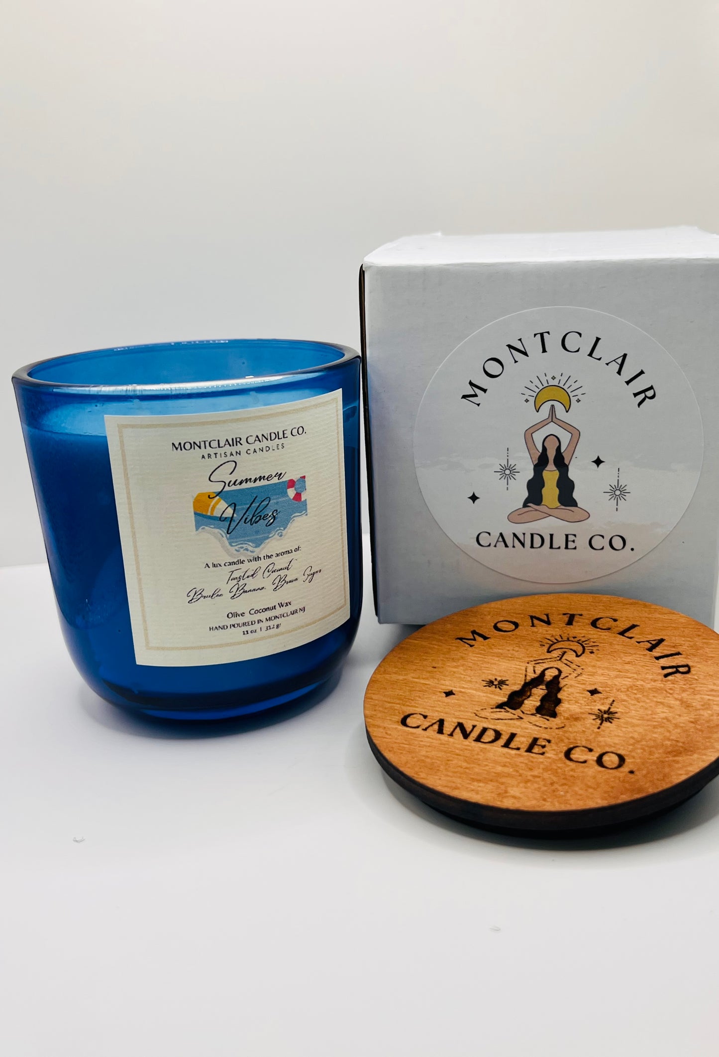 "Summer Vibes" Scented  Luxe Aromatherapy Candle | Olive Wax Blend | Summer Limited Edition Candle | 11 oz