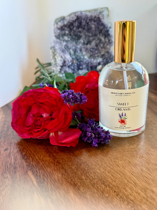 "Sweet Dreams" Rose Lavender Spray | Reiki Pillow Spray with Pink Quartz|  100 ML